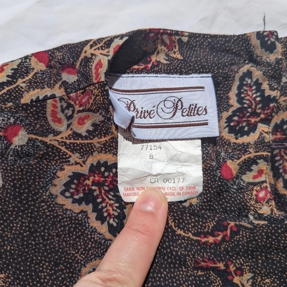 Vintage Petite Long Capped Sleeve (with shoulder pads) Black Dress - Size  8 - Picture 8 of 12